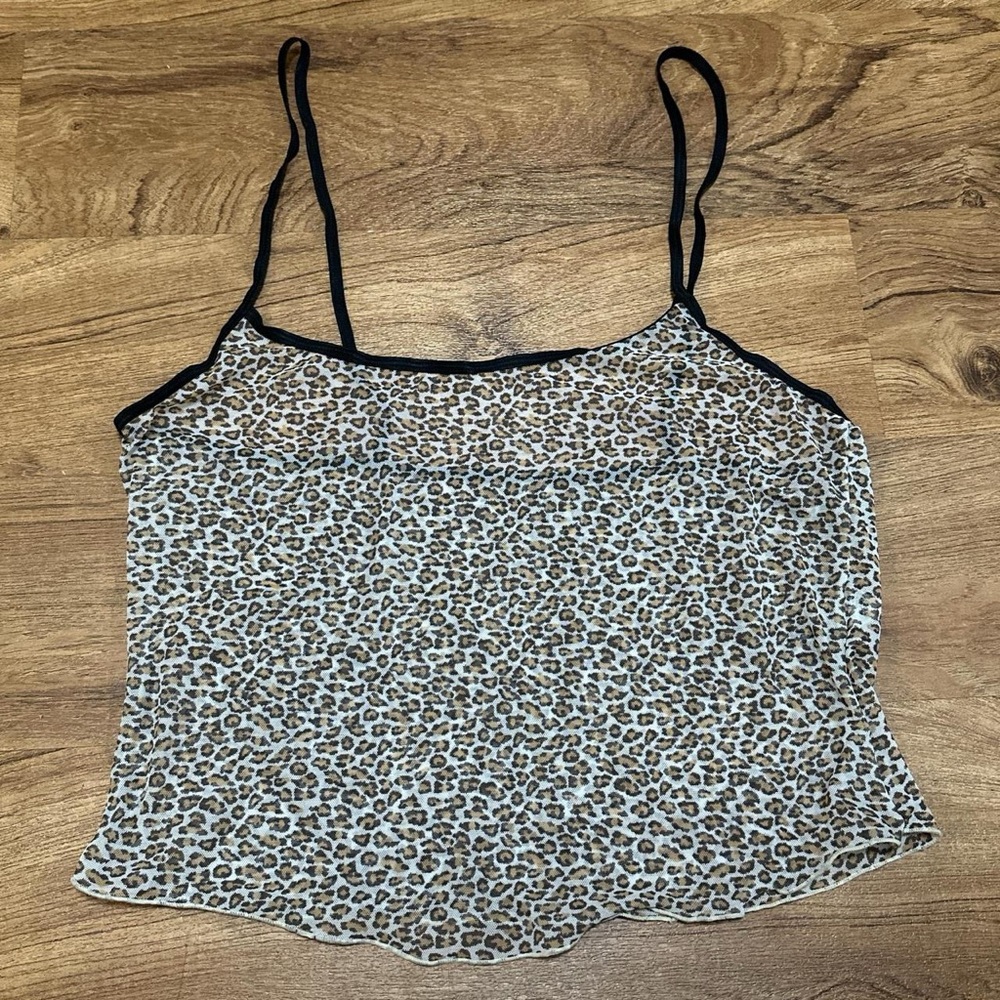 Leopard Print Spaghetti Strap Top